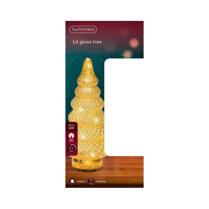 ALBERO VETRO MICROLED LUCE CALDA D.12 H.25.5